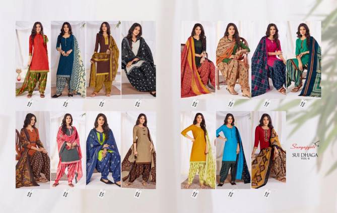 Suryajyoti Sui Dhaga 8 Latest Fancy Designer Casual Regular Wear Pure Cotton Stitched Collection 
